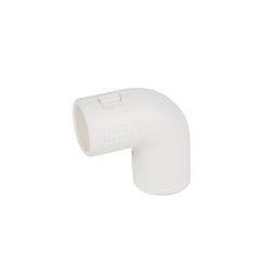 Coude équerre 90DEG IP40 D16mm - blanc RAL9010 antimicrobien