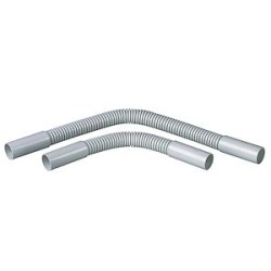 Accessoires de liaison flexible IP44 D16mm de longueur 200mm - gris RAL7035