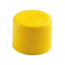 Bouchon finition jaune pour conduits D16mm