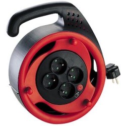 Enrouleur à usage domestique avec 4x2P+T avec éclips de protection longueur 10m