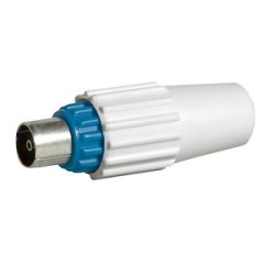 Lot de 2 fiches mâles télévision coaxiale D9,52mm