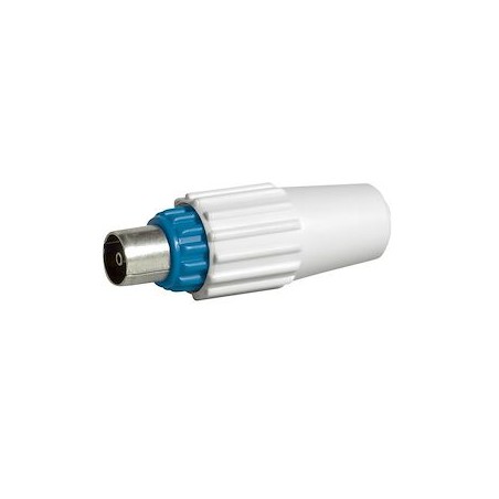 Lot de 2 fiches mâles télévision coaxiale D9,52mm