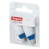 Lot de 2 fiches mâles télévision coaxiale D9,52mm