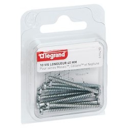 Vis (x 10) pour encastrement profond boite Mosaic