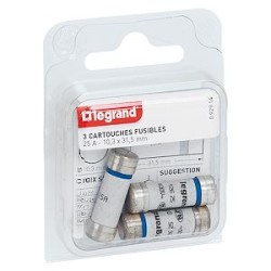 Cartouches fusibles pour porte-fusibles - sans témoin - 10,3x31,5mm - 25A