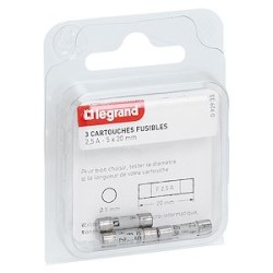 Cartouches fusibles pour appareils électroniques - 5x20mm - 2,5A