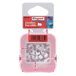 Cavaliers Multifix x 20 - souples - pour câble D5mm à D7 mm - gris