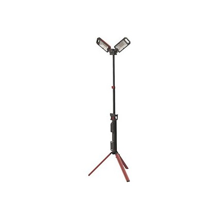 Lampadaire LED de chantier double tête rechargeable