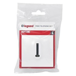 Prise téléphone en T Neptune - finition blanc