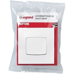 Interrupteur ou va-et-vient Neptune 10A - blanc