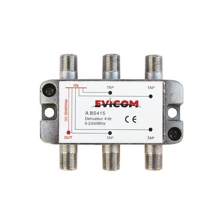 Dérivateur 5 - 2 300 MHz 4 sorties -15 dB