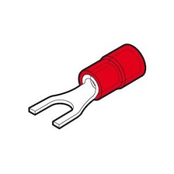 Cosse préisolée fourche rouge (0,25 à 1,5 mm²) - Diam. 3,5 mm