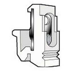 Fixocap pour vis M4 fixation appareillage sur rail EN 60715 asym - blanc