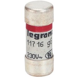 Cartouche cylindrique domestique 10,3x25,8mm avec voyant - 16A