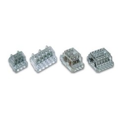 Borne de raccordement unipolaire 3 x 6 mm² clipsable sur rail