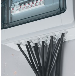 Coffret étanche Plexo³ 2x12 modules avec embouts perforation directe prémontés