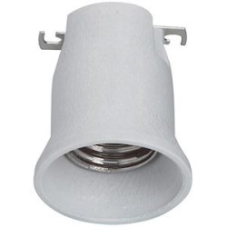 Douille en porcelaine pour éclairage public monobloc avec frein de culot E40