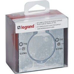 Prise de sol inox étanche IP44 avec clapet de protection + boite à encastrer