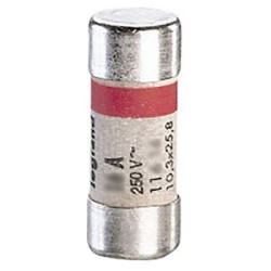 Cartouche cylindrique domestique 10,3x25,8mm avec voyant - 10A