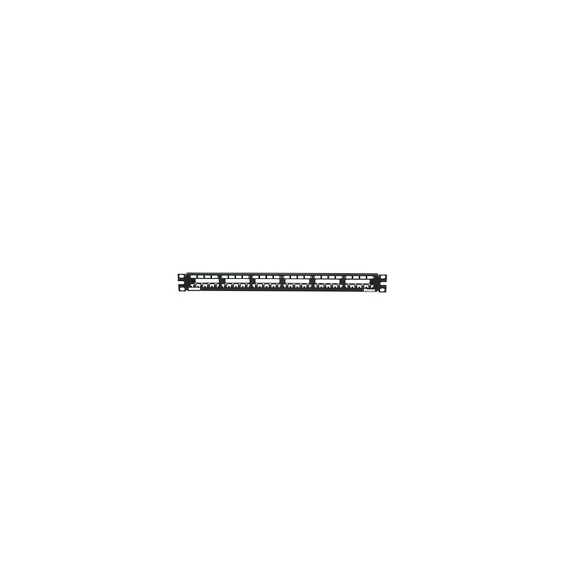 Patch Panel, 24 Port, All Metal, Black