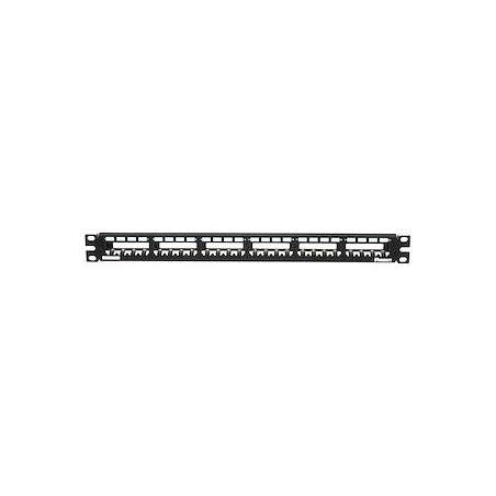 Patch Panel, 24 Port, All Metal, Black