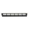 Patch Panel, 24 Port, All Metal, Black
