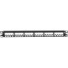 Patch Panel, 24 Port, All Metal, Black