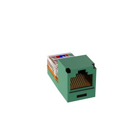 Module jack avec cadre de montage Mini-Com UTP RJ45,Cat5e,vert,Qté:1