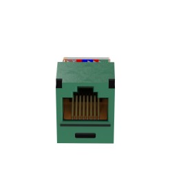 Module jack avec cadre de montage Mini-Com UTP RJ45,Cat5e,vert,Qté:1