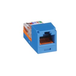 Module jack avec cadre de montage Mini-Com UTP RJ45,Cat5e,bleu,Qté:1