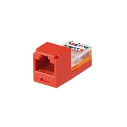 Module jack avec cadre de montage Mini-Com UTP RJ45,Cat5e,rouge,Qté:1