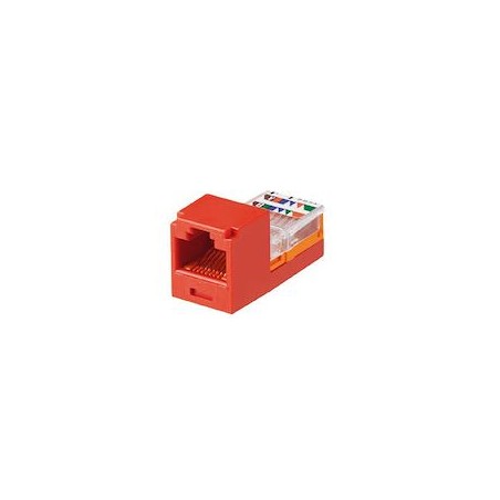 Module jack avec cadre de montage Mini-Com UTP RJ45,Cat5e,rouge,Qté:1