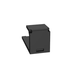 Blank Module, 1 Port, Black
