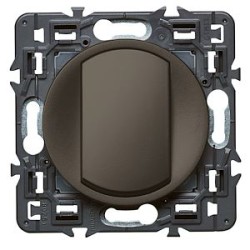 Interrupteur ou va-et-vient doigt large Céliane Soft 10A - graphite