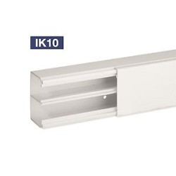 Goulotte de distribution cloisonnée TA-S 60x40 2 compartiments blanche