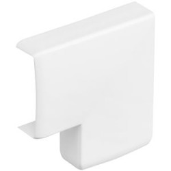 Angle plat pour moulure Keva 75mmx20mm - PVC Blanc Artic