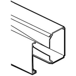 Goulotte distribution auto-adhésive Viadis 16x12,5mm-Fond+couvercle-Longueur 2m