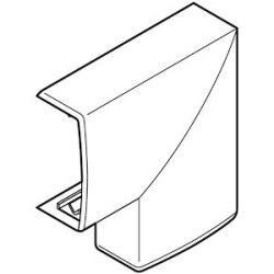 Angle plat pour moulure Keva 32mmx15mm - PVC Blanc Artic