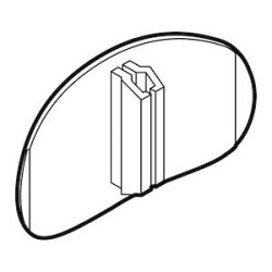 Agraphe joint de couvercle pour corniche Keva 30mmx30mm - PVC Blanc Artic