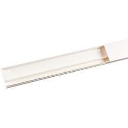 Moulure Keva 50mmx15mm - Fond+couvercle-2 compartiments-Longueur 2m-Blanc Artic