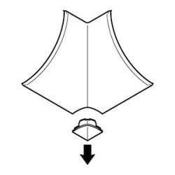 Angle intérieur, angle plat pour corniche Keva 30mmx30mm -PVC Blanc Artic