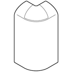 Angle extérieur variable +ou-10DEG pour plinthe Keva 80mmx20mm - PVC Blanc Artic