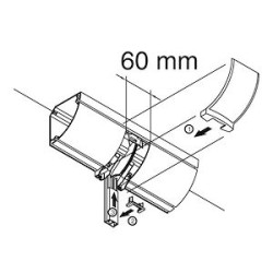 Dérivation Logix pour moulure DCL 22x12mm-32x12mm-32x15mm-PVC couleur Aluminium