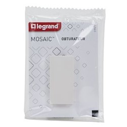 Obturateur Mosaic 1 module - fintion blanc