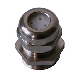 Presse Etoupe Wadi-Tec Pg 21 4x6 obturé laiton nickelé