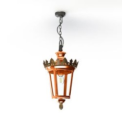 Suspension Louvre N°1 E27 Cuivre patiné vernis 080