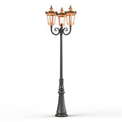 Lampadaire Louvre N°10 E27 Cuivre patiné vernis 080