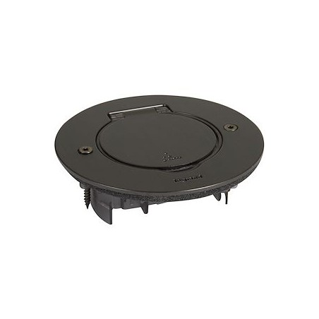 Platine de sol ronde à équiper de mécanisme Mosaic 1 poste - acier brun brossé