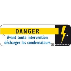 plaquette alu 'avant toute interv...'