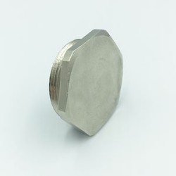 Bouchon plat 6 pans - Pg 29 - laiton nickelé